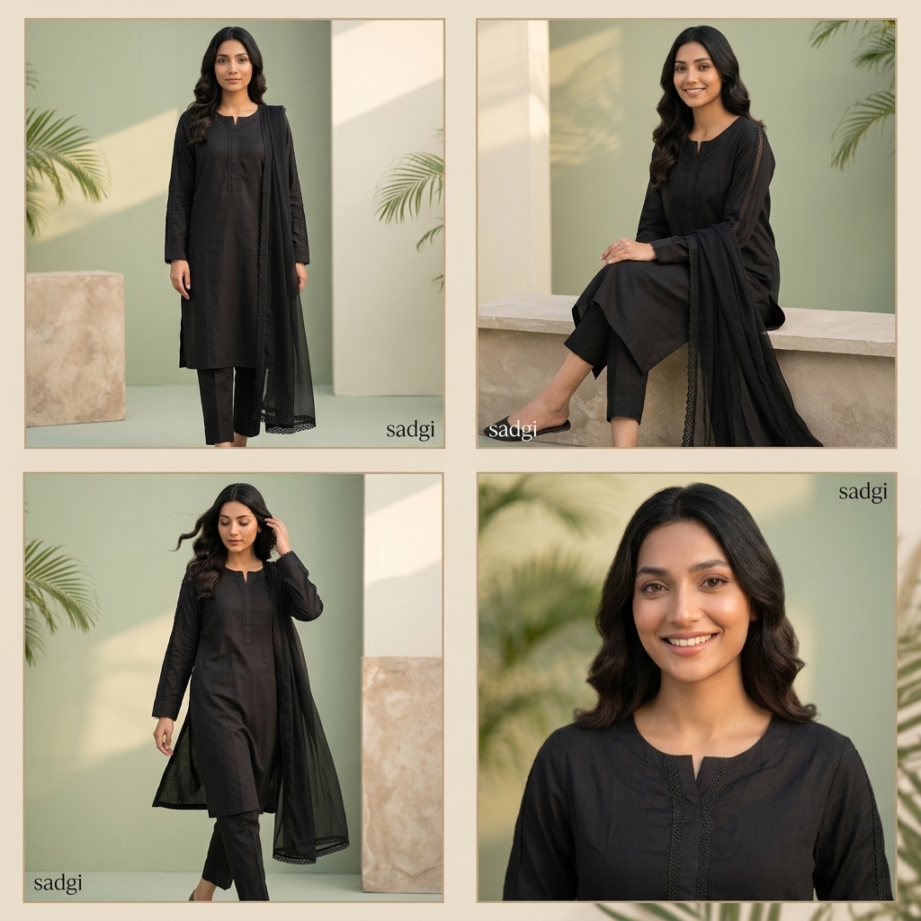 Black  jacquard Shirt Trouser