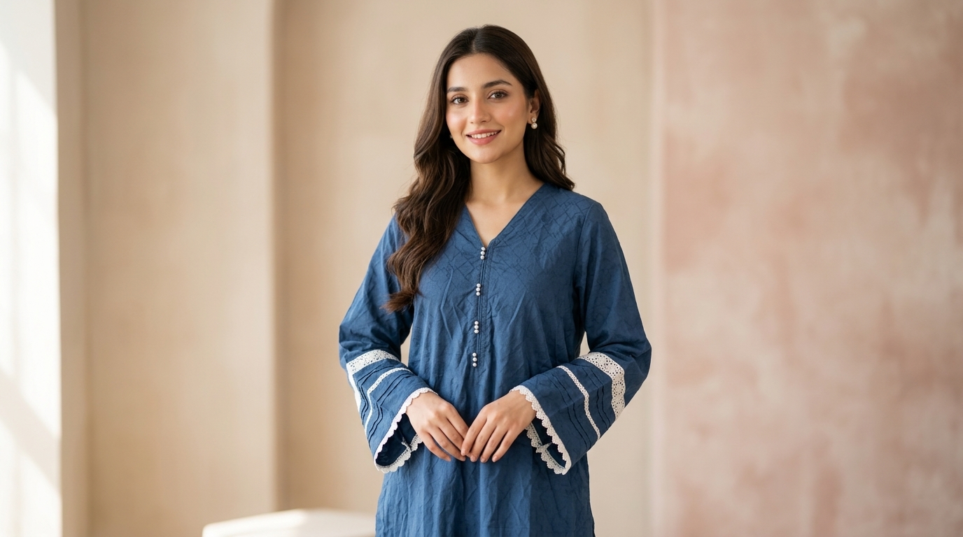 Royal Blue jacquard Shirt Trouser